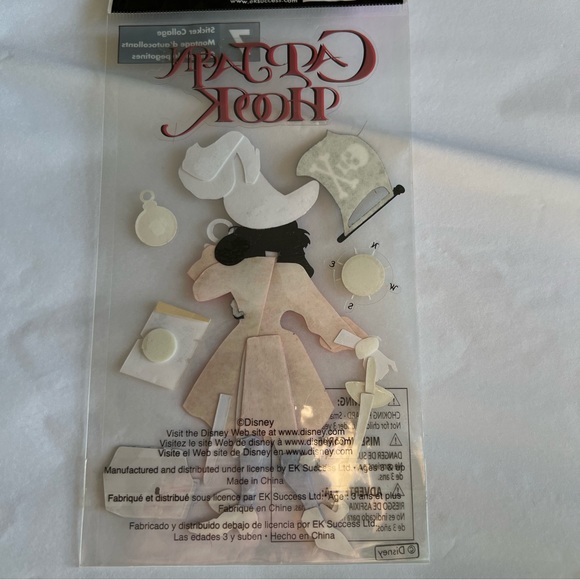 NWT Disney EK Success Captain Hook Peter Pan Dimensional Sticker Set - Picture 4 of 6